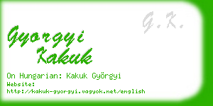 gyorgyi kakuk business card