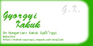 gyorgyi kakuk business card